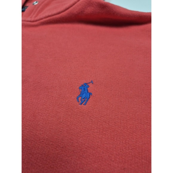 Polo Ralph Lauren Hoodie Women's 2XL Red Full Zip Fleece Sweatshirt Pony Logo - Picture 3 of 11